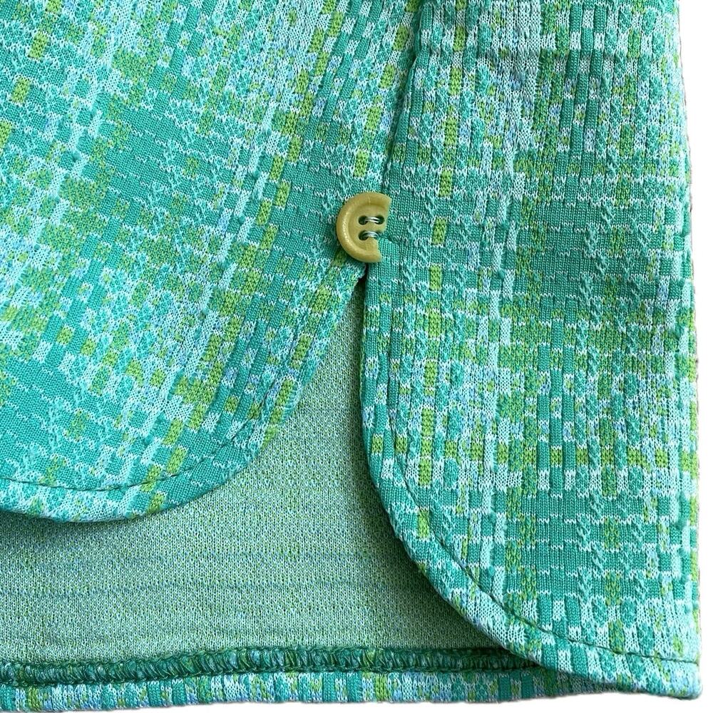 VTG 70s JACK WINTER Plaid Tweed Button Down Shirt Jacket Shacket Womens S / M‎ - Picture 6 of 10